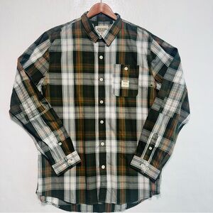 NWOT PARISH Men's 2XL Plaid Button Front, Long Sleeve Shirt